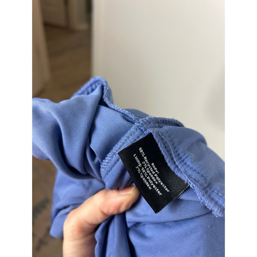 Summersalt NWT The Sustainable Velvet Collection Wrap Dress Blue 12 Holiday - Picture 10 of 11
